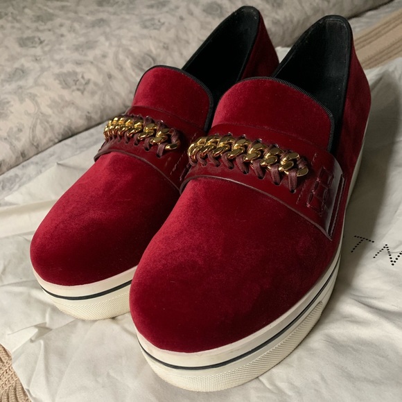 Stella McCartney Binx Sneaker Burgundy sz: 40 - Picture 1 of 8